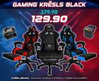  Gaming krēsls BLACK
